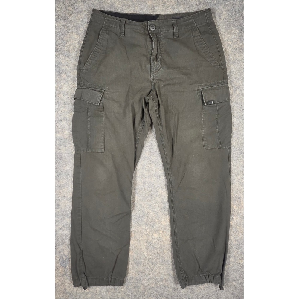 Volcom Mens Cargo Pants 32 Green Ripstop Jogger Utility A1112302 Skate